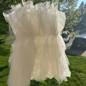 Elegant White Tulle Dress